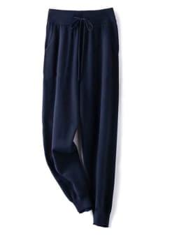 Women 100% Wool Pants New Autumn and Winter Soft Comfortable High-Waist Knitted Thicken Pants Female Thin pants Casual Trousers