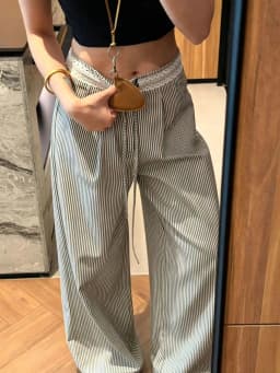 Summer Pink Striped Design Wide-leg Jeans Women's Casual Loose High Waist Loose Straight Pants Drape Floor Jeans Pants Chic New