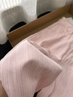 Summer Pink Striped Design Wide-leg Jeans Women's Casual Loose High Waist Loose Straight Pants Drape Floor Jeans Pants Chic New