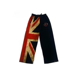 Harajuku Black High Street Union Jack Personalized Printed Sweatpants Straight Drawstring Jogging Pants Vintage Casual Pants