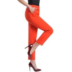 2026 Summer Women Pants Middle-aged Lady Elastic Waist Loose Casual Pants 4XL Pocket Thin Female Straight Trousers 2300