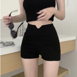 White Spicy Girl High Waist Short Pants Women's Summer 2026 New Style Tight Fit Korean Version Versatile Elastic Slimming But...
