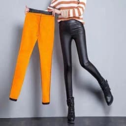 Autumn Winter women leather pants High elastic shiny trousers slim female pencil leather pants women pantalon femme clothe
