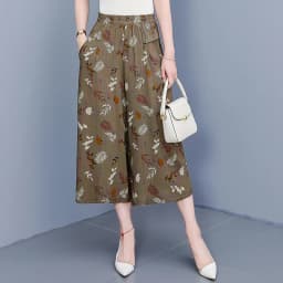women's Pants Summer trousers Casual Straight Leg Floral Print  Loose Pants Wide Leg Pants