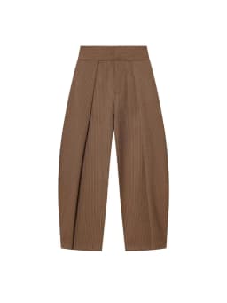 HH Women Spring Elegant Vintage Zipper Balloon Version Pleated Trousers Female High Street Loose Pockets 3-color Pants Mujer