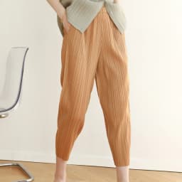 Miyake Pleated Pocket Pencil Pants Women High Fashion Korean Casual Elastic Waist Carrot Cone Pants