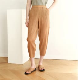 Miyake Pleated Pocket Pencil Pants Women High Fashion Korean Casual Elastic Waist Carrot Cone Pants
