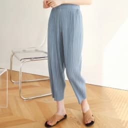 Miyake Pleated Pocket Pencil Pants Women High Fashion Korean Casual Elastic Waist Carrot Cone Pants
