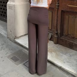 Elegant Lady High Waist Loose Fit Trousers Women Wide Leg Pants Hip Wrap Cover Up Scarf Fashion Going Out Long Pants Streetwear