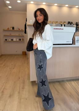 Women Denim Pant Jeans Vintage Wide Leg Long Pants Print High Waist Straight Trousers Y2k Streetwear Work Casual Loose 2026