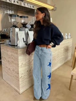 Women Denim Pant Jeans Vintage Wide Leg Long Pants Print High Waist Straight Trousers Y2k Streetwear Work Casual Loose 2026
