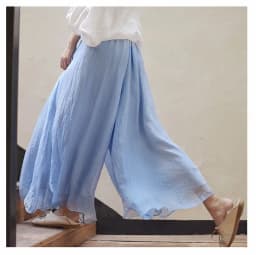 Women's Vintage Chinese Style Wide Leg Pants Female Casual Cotton Linen Loose High Waisted Pants Trousers 2026 Spring PA34