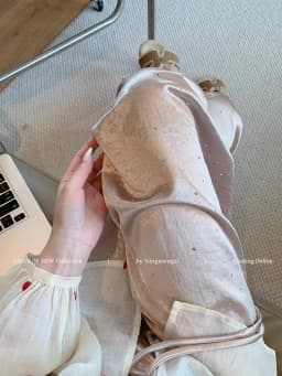 Acetate Hot Diamond New Chinese Satin Straight-leg Pants Women's 2025 Summer New Drape Thin Casual Pants