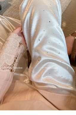 Acetate Hot Diamond New Chinese Satin Straight-leg Pants Women's 2025 Summer New Drape Thin Casual Pants