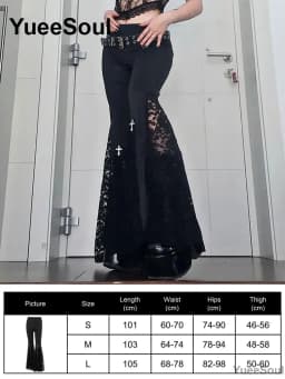 Gothic Emo Alt Women Pants Techwear Hippie Baggy Trousers Mom Goth Punk Black Cargo Pants Cyber Y2k Pants Academic Dark Clothes