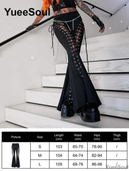 Gothic Emo Alt Women Pants Techwear Hippie Baggy Trousers Mom Goth Punk Black Cargo Pants Cyber Y2k Pants Academic Dark Clothes