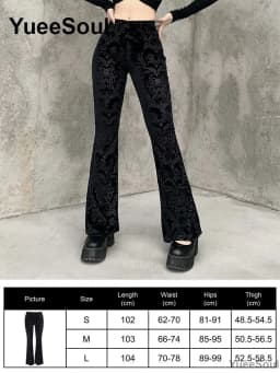 Gothic Emo Alt Women Pants Techwear Hippie Baggy Trousers Mom Goth Punk Black Cargo Pants Cyber Y2k Pants Academic Dark Clothes
