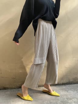 Miyake Pleated Cargo Pants New Women's Pocket Style Pleated Casual Pants Wide Leg Ankle-Length Pants
