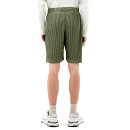 ISSEY 2026 New Arrival Japan Miyake Pleated Shorts Draped High-Street Loose Straight-Leg Drawstring Cropped Pants for Men