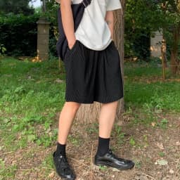 ISSEY 2026 New Arrival Japan Miyake Pleated Shorts Draped High-Street Loose Straight-Leg Drawstring Cropped Pants for Men