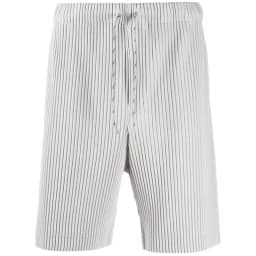 ISSEY 2026 New Arrival Japan Miyake Pleated Shorts Draped High-Street Loose Straight-Leg Drawstring Cropped Pants for Men