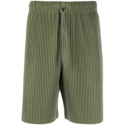 ISSEY 2026 New Arrival Japan Miyake Pleated Shorts Draped High-Street Loose Straight-Leg Drawstring Cropped Pants for Men