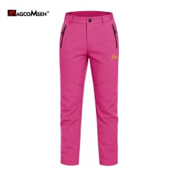MAGCOMSEN Women's Ski Pants Winter Fleece Lined Waterproof Warm Snow Trekking Hiking Pants Outdoor Trousers Female