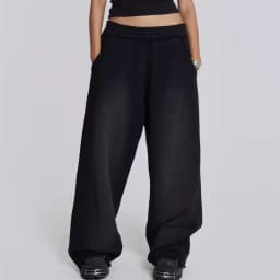 Women Baggy Wide Leg Sweatpants Oversized Elastic Waist Fleece Athletic Pants Fashion Joggers Streetwear for Autumn Winter