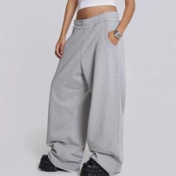 Women Baggy Wide Leg Sweatpants Oversized Elastic Waist Fleece Athletic Pants Fashion Joggers Streetwear for Autumn Winter