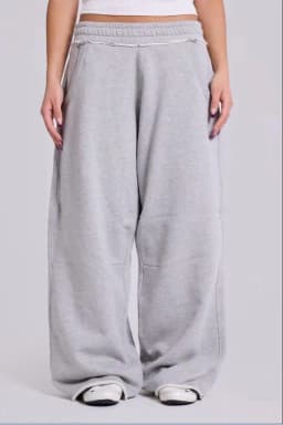 Women Baggy Wide Leg Sweatpants Oversized Elastic Waist Fleece Athletic Pants Fashion Joggers Streetwear for Autumn Winter