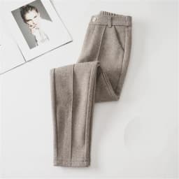 Women's Wool Dress Pants Casual Jogger Style Office Wide Trousers Woolen Cropped Pants OUC2533