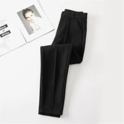 Women's Wool Dress Pants Casual Jogger Style Office Wide Trousers Woolen Cropped Pants OUC2533