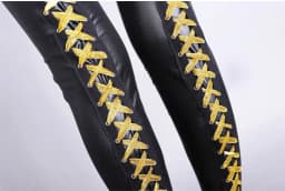 Female Low Waist Elastic Stretch Slim Women Pencil Pants High PU Leather Pants Women Fashion Lace Up Bandage Trousers