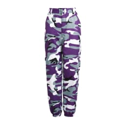 Camouflage Workwear Cargo Pants Women Versatile High Waist Multi-Pockets Sweatpants Fashion Outdoor Hiking Casual Harem Trousers