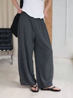Autumn Relaxed Elastic-waist Cuffed Knit Lantern Casual Loose Long Pants For Women
