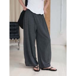 Autumn Relaxed Elastic-waist Cuffed Knit Lantern Casual Loose Long Pants For Women