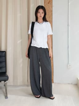 Autumn Relaxed Elastic-waist Cuffed Knit Lantern Casual Loose Long Pants For Women
