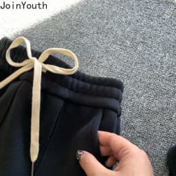 Sweatpants Women Fashion Black Joggers 2025 New Bottoms Zipper Pocket Casual Streetwear Trousers Pantalon Femme Y2k Clothes