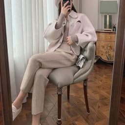 2023 New Spring and Autumn Loose Straight Wide-Leg Pants Casual White Knitted Fabric Baggy Pants Women's