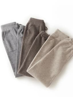 100% Merino Wool Pants Women Jogger Trousers Autumn Winter New Fashion French Style Thick Soft Casual Female Knit Pencil Pants