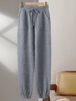 100% Merino Wool Pants Women Jogger Trousers Autumn Winter New Fashion French Style Thick Soft Casual Female Knit Pencil Pants