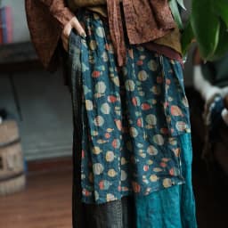100% Ramie Women Ankle-length Casual Pants New 2026 Summer Vintage Style Patchwork Color Loose Female Wide Leg Pants M2383
