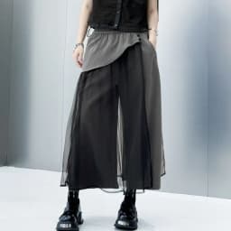 Personality Mesh Patchwork Design High Waist Wide Leg Pants Summer Woman Y2K Clothes Harajuku High Street Pants Pantalones