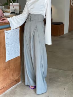 Pleated Spliced Ropa Mujer High Waist Straight Pantalones Women Wide Leg Pants Spring Womens Clothes Double Pockets Trousers