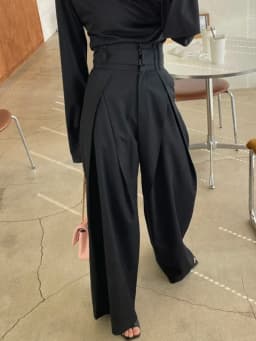 Pleated Spliced Ropa Mujer High Waist Straight Pantalones Women Wide Leg Pants Spring Womens Clothes Double Pockets Trousers