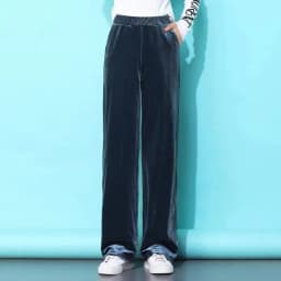 2026 Winter velvet trousers,Korean fashion Women Autunm high waist streewear casual velour pants,plus size black spodnie damskie