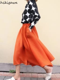 Korean Summer Wide Leg Pants 2025 New Bottoms High Waist Folds Irregular Trousers Solid Color Vintage Pantalon Femme Ropa Mujer