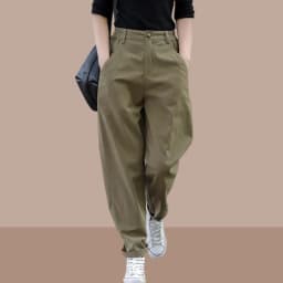 Women's Workwear Trousers High Waist Harlan Pants Korean Style Commute Fashion Spring Autumn Popular Large Size Zhengzhou Pants