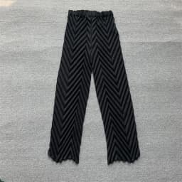 Miyake Pleated Handmade Wave Pants Women Korean Fashion New Elastic High Waist Casual Straight Trousers