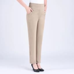 2024 Women Spring Summer Women New Middle-aged Thin Pants Female Elastic Waist Casual Pant Ladies Long Straight Trousers Y781
